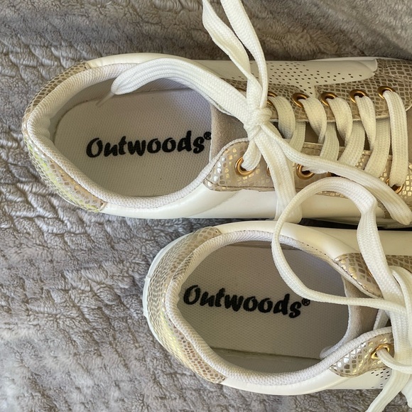 OUTWOODS girls sneakers gold bling tennis shoe EUC Fit women 5.5!! - Picture 7 of 8